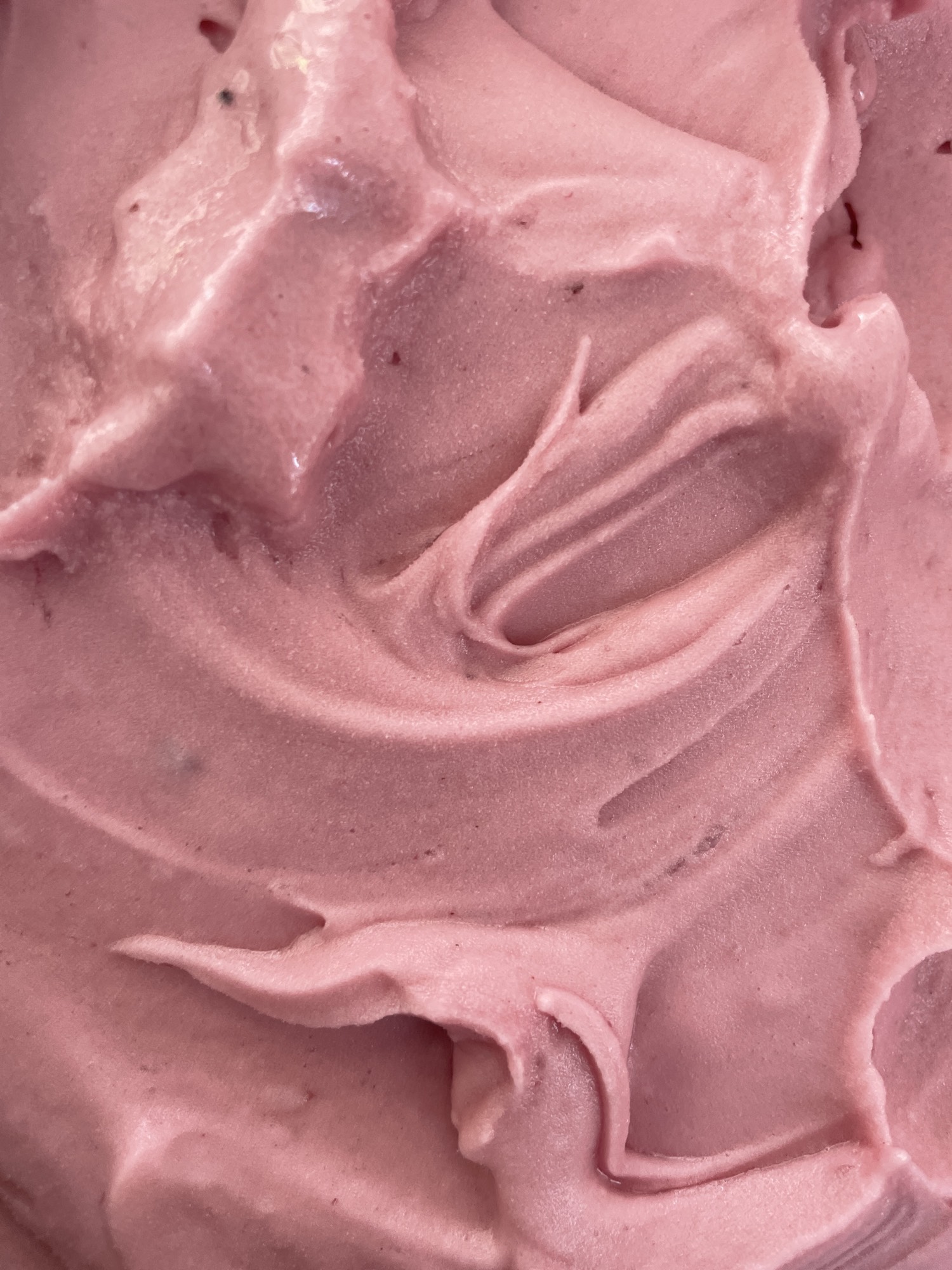 Close-up of strawberry gelato